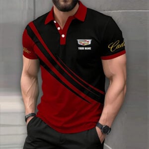 Cadillac Custom Name Modern Fit Luxe Classic Polo Shirt VS14