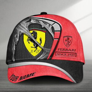 Ferrari Custome Name Universal Fit Unisex Classic Cap VS43