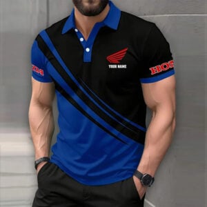 Honda Custom Name Modern Fit Luxe Classic Polo Shirt VS14