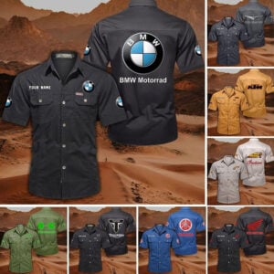 All Car Brand Custom Name Military Cargo Cotton Shirts VS1