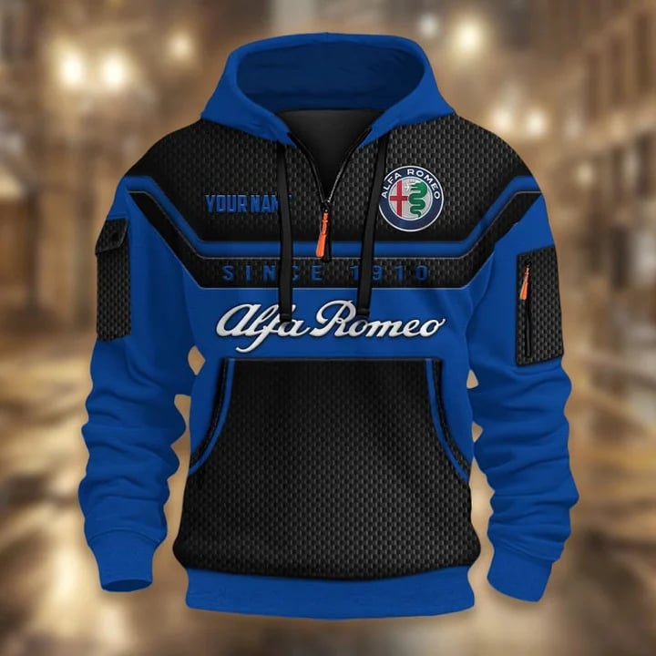 Alfa Romeo DMHT1720 3D Half-zip Hoodie Multicolor (1)