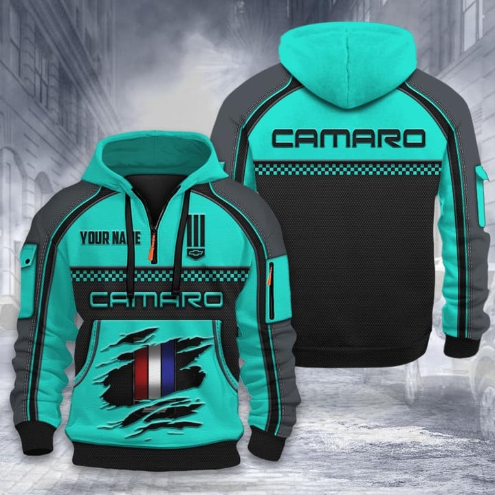 Chevrolet Camaro DMHT1911 3D Half-zip Hoodie Multicolor (1)