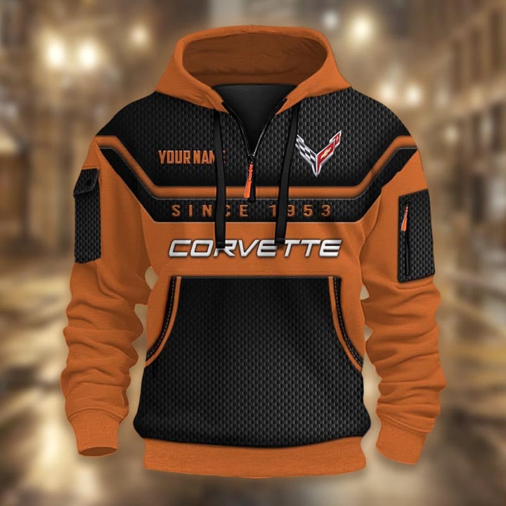 Chevrolet Corvette DMHT1732 3D Half-zip Hoodie Multicolor (3)