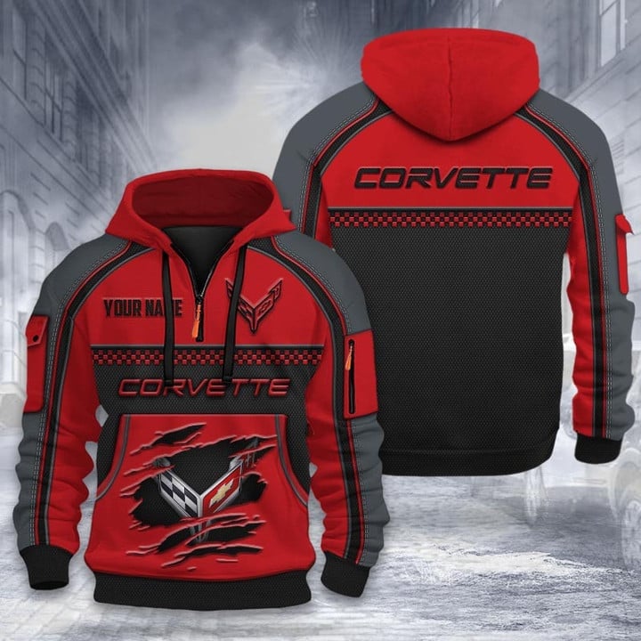 Chevrolet Corvette DMHT1912 3D Half-zip Hoodie Multicolor (1)