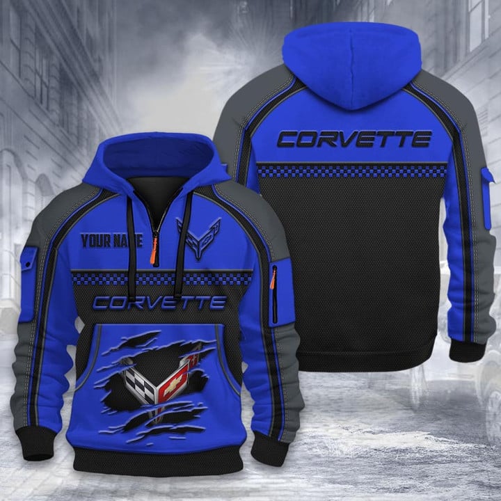 Chevrolet Corvette DMHT1912 3D Half-zip Hoodie Multicolor (2)