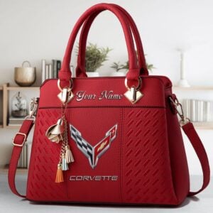 Corvette Custom Name Classic Leather Women Handbag VS3