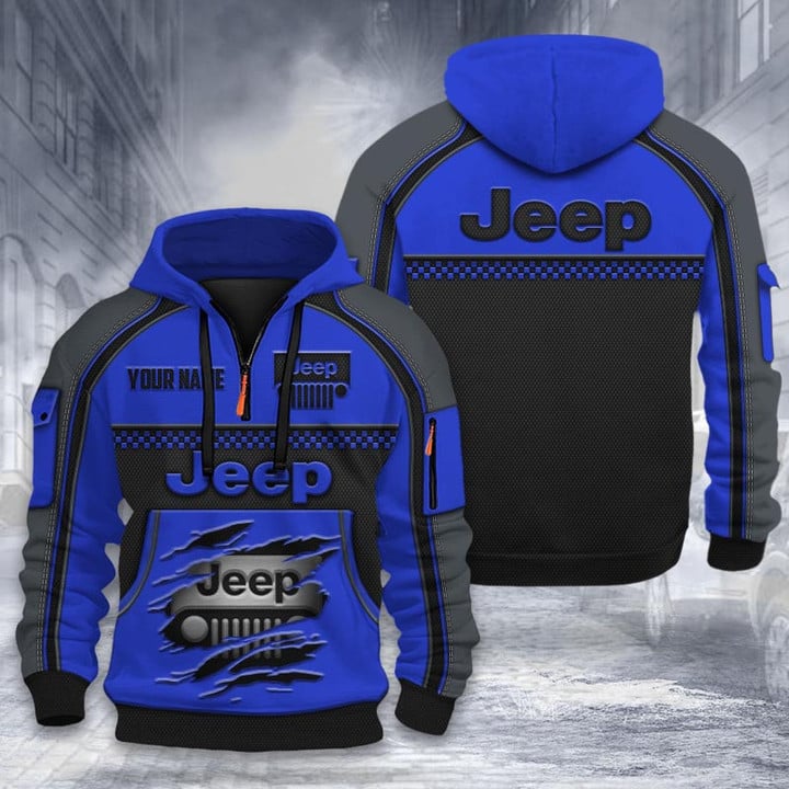 Jeep DMHT1934 3D Half-zip Hoodie Multicolor (1)