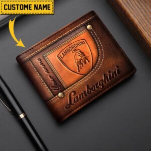 Lamborghini Custom Name Casual Leather Wallet VS20