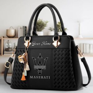 Maserati Custom Name Classic Leather Women Handbag VS3