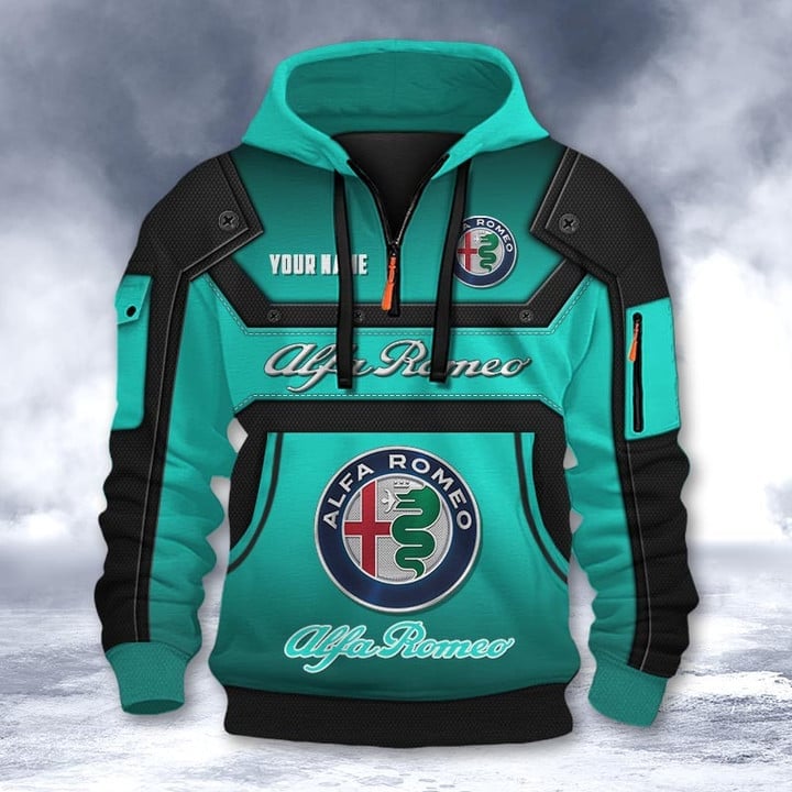 Alfa Romeo DMHT2169 3D Half-zip Hoodie Multicolor (1)