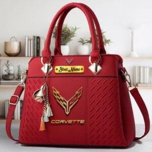 Corvette Custom Name Classic Leather Women Handbag VS7