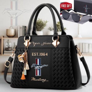 Mustang Custom Name Classic Handbag With Glasses Gift VS4