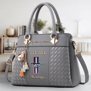 Mustang Custom Name Classic Leather Women Handbag VS04