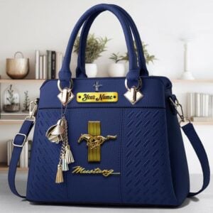 Mustang Custom Name Classic Leather Women Handbag VS7
