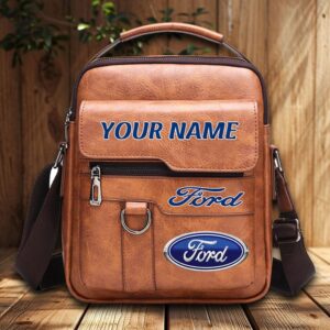 Ford Custom Name Men Leather Crossbody Bag, Cell Phone Purse, Zipper Shoulder Bag VS02