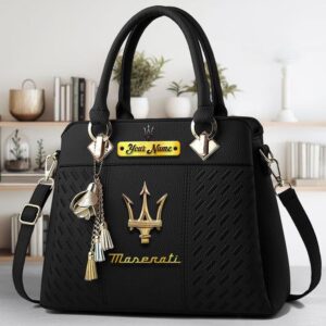 Maserati Custom Name Classic Leather Women Handbag VS7
