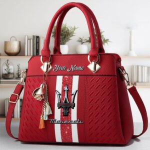 Maserati Custom Name Classic Leather Women Handbag VS6