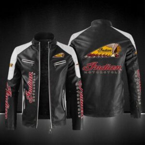 Indian Motorcycle Designed Casual Winter Leather Jacket VS2