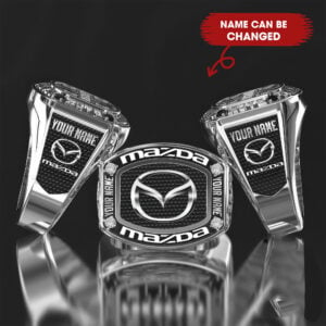 Mazda Custom Name Classic Genuine Silver Ring VS2
