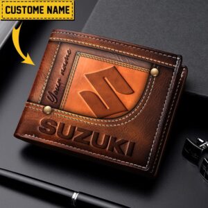 Suzuki Custom Name Casual Leather Wallet VS27