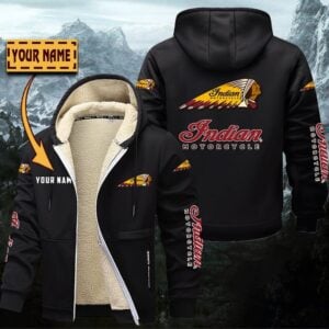 Indian Motorcycle Custom Name Designed Casual Winter Hoodie Jacket VS7