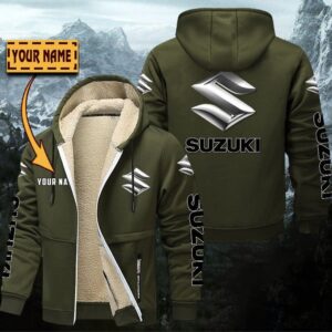 Suzuki Custom Name Designed Casual Winter Leather Jacket VS04