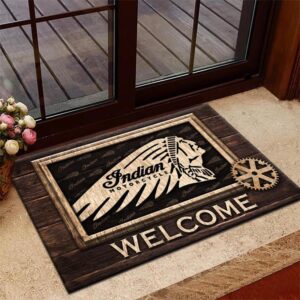 Indian Motorcycle Home Sweet Home Personalized Doormat VS01
