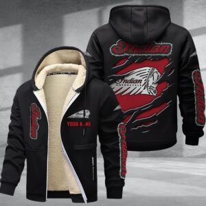 Indian Motorcycle Custom Name Designed Casual Winter Hoodie Jacket VS9