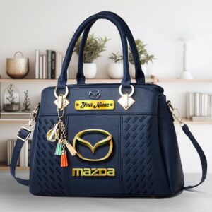 Mazda Custom Name Classic Leather Handbag V62