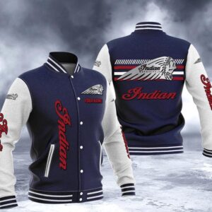 Indian Motorcycle Custom Name Design Baseball Jacket Full Color VS2