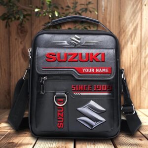 Suzuki Custom Name Men Leather Handbag VS01
