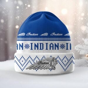 Indian Motorcycle Design Knitted Hat Multicolor VS1