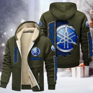 Yamaha Custom Name Designed Casual Winter Leather Jacket VS06