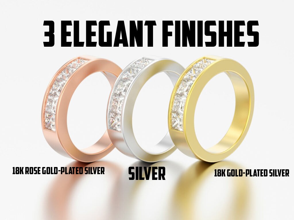 3D illustration three simple classic yellow rose and white gold