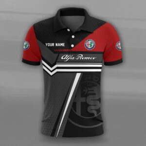 Alfa Romeo Custom Name High Quality Cotton Polo Shirt VS50