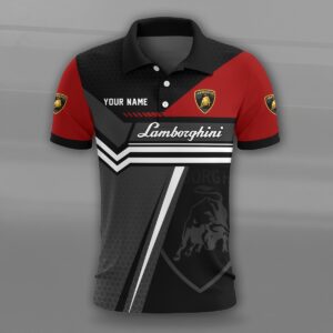 Lamborghini Custom Name High Quality Cotton Polo Shirt VS50