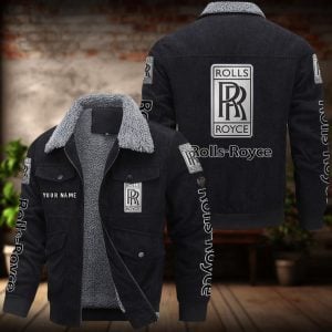 Rolls Royce Custom Name Casual Winter Corduroy Jacket VS40