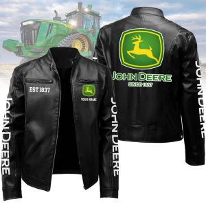 John Deere Custom Name Designed Leather Jacket VS01