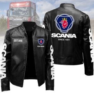 Scania Custom Name Designed Leather Jacket VS01