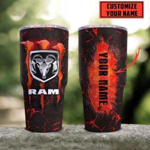 Ram Truck Custom Name All Over Print 20oz and 30oz Tumbler VS01