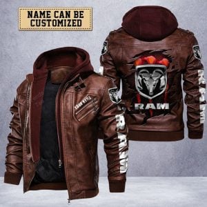 Ram Truck Custom Name Designed Casual Winter Leather Jacket VS02
