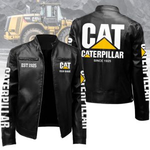 Caterpillar Custom Name Designed Leather Jacket VS01