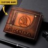 Skoda Custom Name Casual Leather Wallet VS01