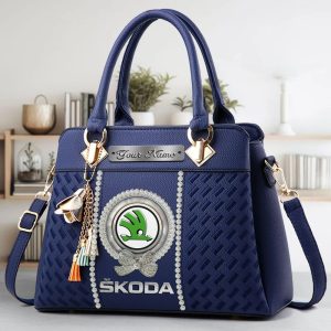 Skoda Custom Name Classic Leather Women Handbag VS03