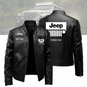 Jeep Custom Name Designed Leather Jacket VS01