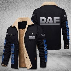 DAF Trucks Custom Name Casual Winter Fleece Jacket VS1
