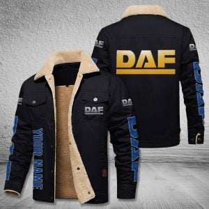 DAF Trucks Custom Name Casual Winter Fleece Jacket VS2