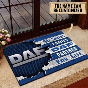 DAF Trucks Custom Name Welcome Personalized Doormat VS1