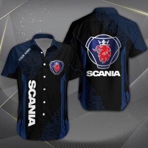 Scania Custom Name Design Button Shirt VS01