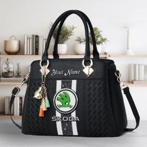 Skoda Custom Name Classic Leather Women Handbag VS01